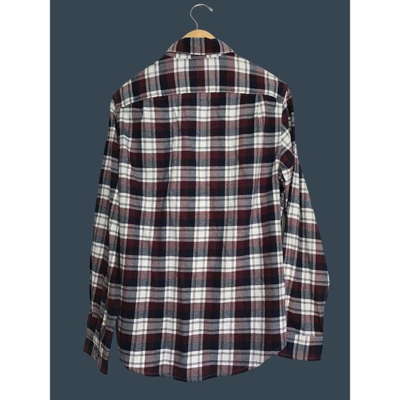 GOODIELLOW- MEN CHECKED 100% COTTON FLANNEL SHIRT SIZE MEDIUM - Picture 2 of 6